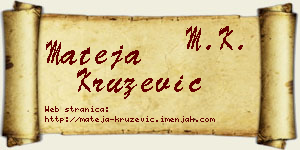 Mateja Kružević vizit kartica
